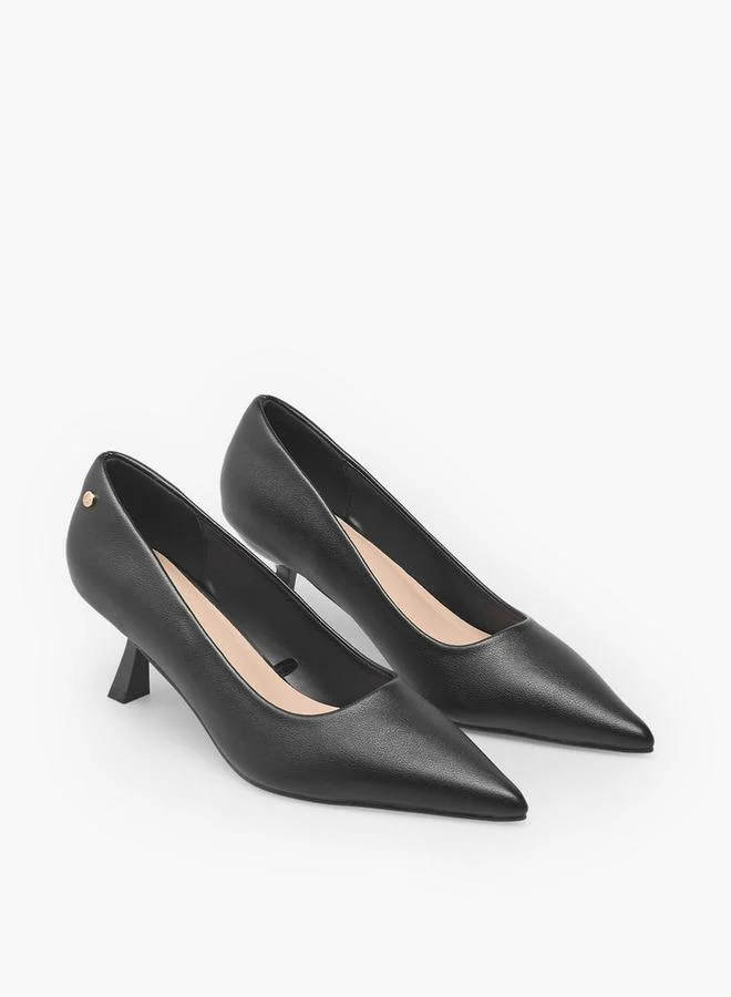 Women Flared Heel Pumps