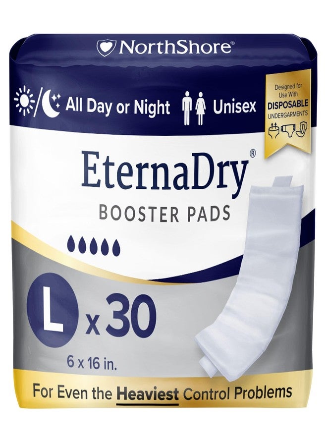 NorthShore EternaDry Booster Pads for Men and Women with Adhesive, Large, Pack/30 - Image 1