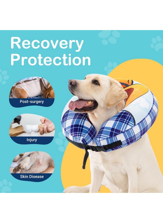 Avont - Avont Inflatable Dog Cone Collar After Surgery, Soft Dog Donut Collar to Stop Licking, E Collar Cone Alternative for Small Medium Large Dogs -Cowboy(M+) - Image 1
