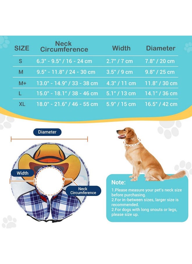 Avont - Avont Inflatable Dog Cone Collar After Surgery, Soft Dog Donut Collar to Stop Licking, E Collar Cone Alternative for Small Medium Large Dogs -Cowboy(M+) - Image 1