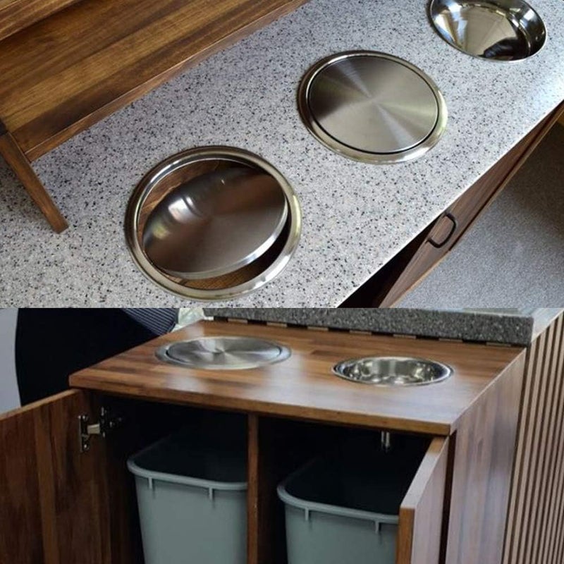 DOLPHY DOLPHY 304 Stainless Steel Recessed Counter top Waste bin  - Image 2