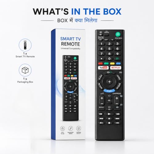 SUPREME E-COMMERCE Compatible With Sony Tv Remote Original Bravia LCD LED UHD OLED QLED 4K Ultra HD with YouTube and Netflix Hotkeys. Universal Replacement for Original Sony Smart Android TV Remote Control - Image 5
