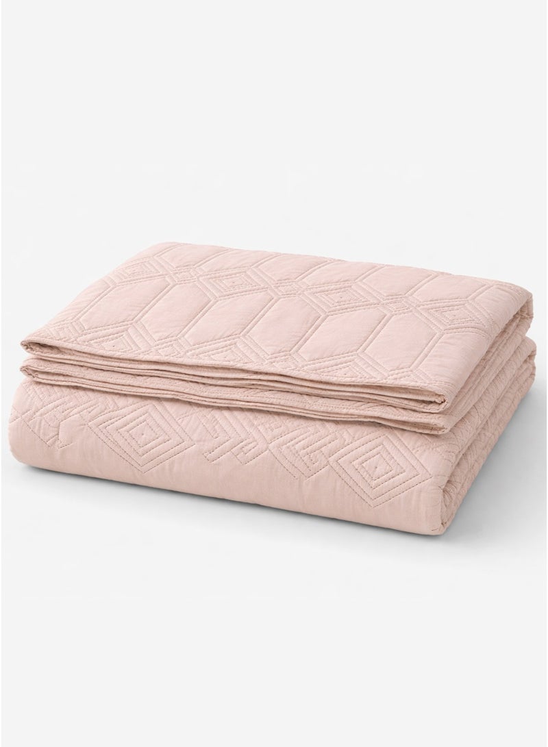 ميرال مفرش سرير نفرين سادة مضغوط – 6 قطع – لحاف محبوك 220×240 سم مع شرشف مغاط 200×200×30 سم - Image 4