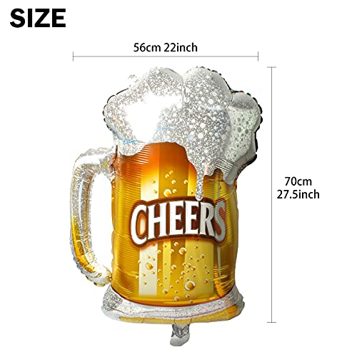 BIEUFBJI Whiskey Bottle Beer Cup Balloons 4 Aluminum Foil Unisex Halloween Set of 4 Party Decoration Supplies - Image 5