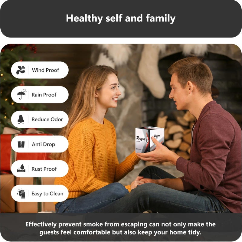 roygra Ash Tray with Lid, Outdoor Ashtray for Outside Patio, Smokeless Metal Ashtrays for Cigarettes with 3 Holder, Smoking Accessories, Home DÃ©cor, Ashtrays for Smokers Indoor - Blue, Small - Image 5