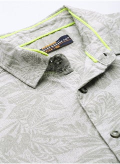 The Indian Garage Co Men Slim Fit Tropical Full Sleeves Cutaway Collar Casual Shirt  - Image 4