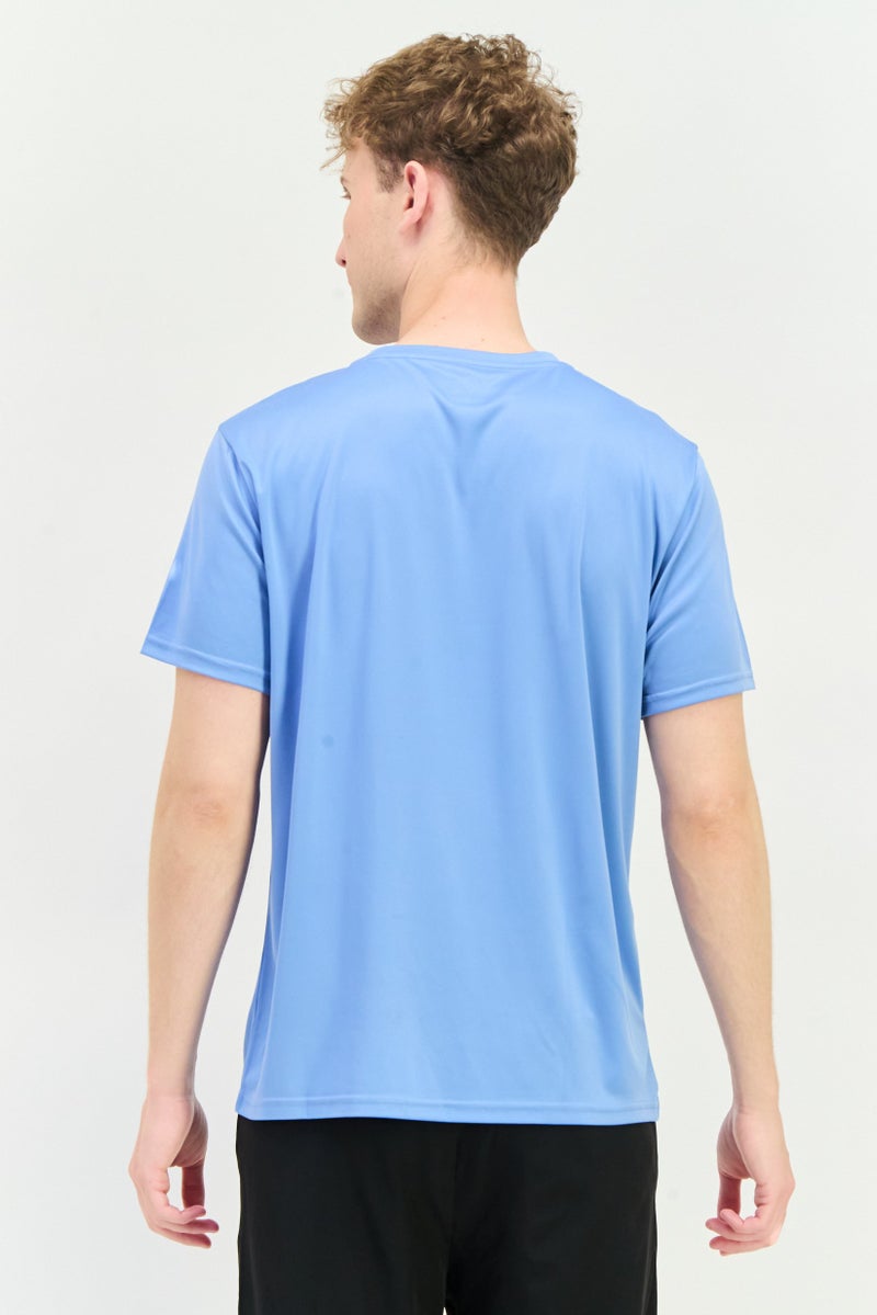 RBX Men Sportswear Fit Short Sleeves Training T-Shirt, Allure Blue  - Image 2