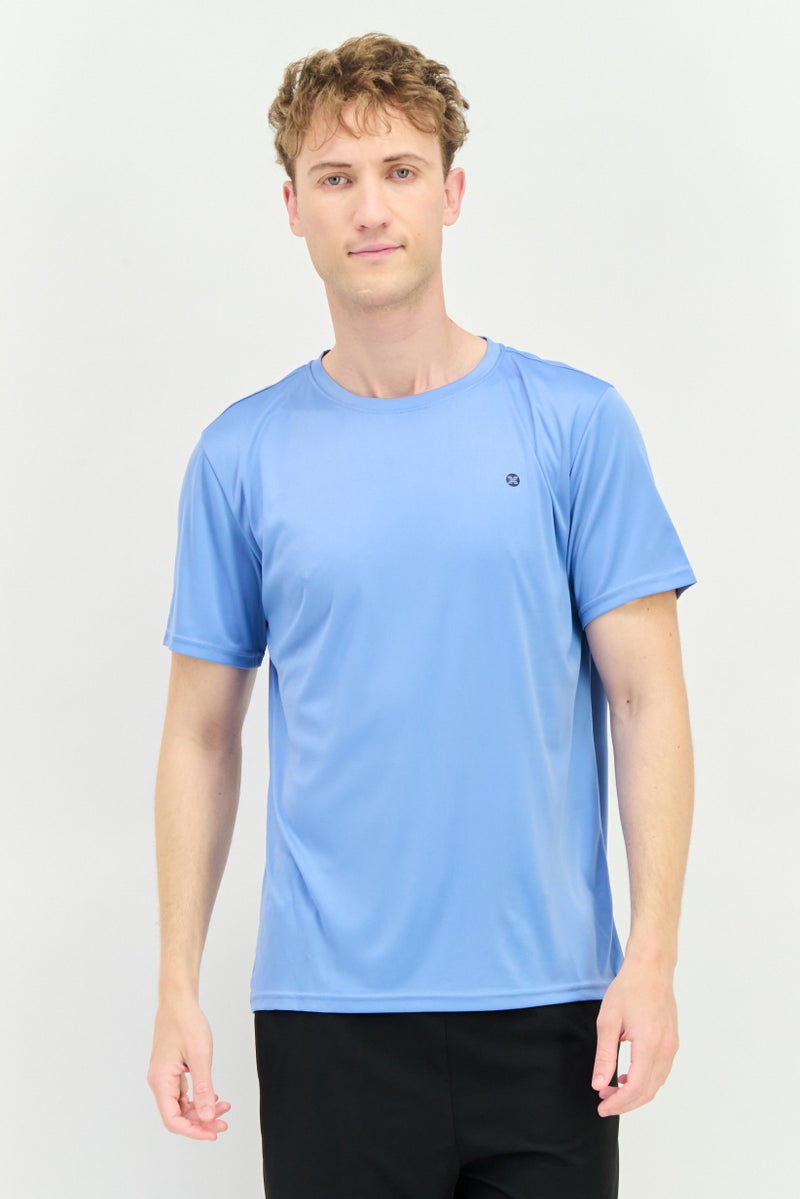 RBX Men Sportswear Fit Short Sleeves Training T-Shirt, Allure Blue  - Image 1