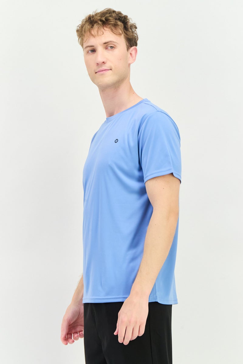 RBX Men Sportswear Fit Short Sleeves Training T-Shirt, Allure Blue  - Image 4