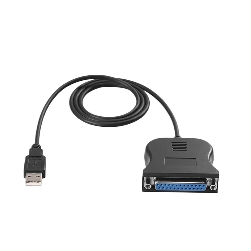 USB to IEEE 1284 DB25 25 Pin Parallel Printer Female Adapter Cable Cord - Image 1