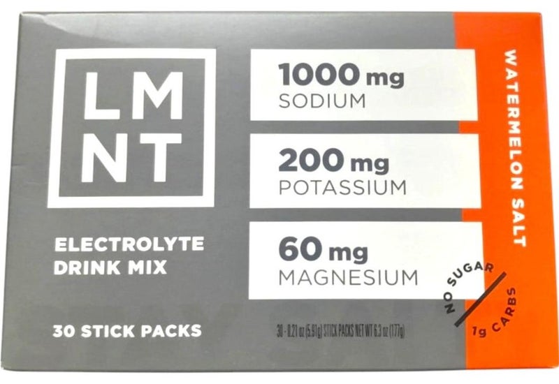 Elemental Labs LMNT Electrolyte Drink Mix, Watermelon Salt 30 Sticks Each 0.21 oz - Image 1