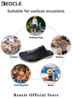 REOCLE Women's Platform Sandals Stretch Orthopedic Sandals Open Toe Breathable Platform Shoes Beach Slippers Washable Slippers Comfort Walking Wedges  - Image 5