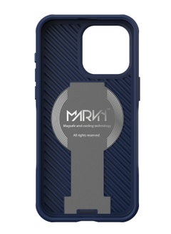 MARVN iPhone 15 Pro Case by MARVN Special Case - Dark Blue, Complete Protection, MagSafe, Cooling Technology, Flexible Grip, Metal Kickstand, Air Pocket Technology  - Image 4