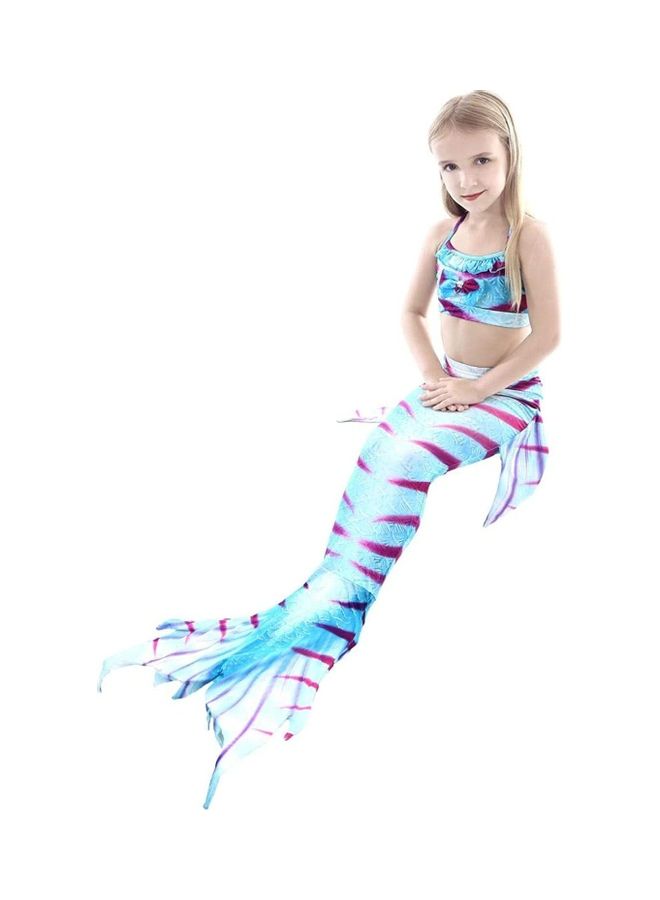 NIBEMINENT 3-Piece Mermaid Swimming Costume Set 150cm - Image 3