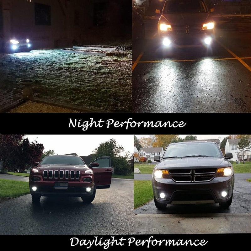 Alla Lighting 80W CREE H10 9145 White LED Fog Light Bulbs - Set of 2 - Image 2