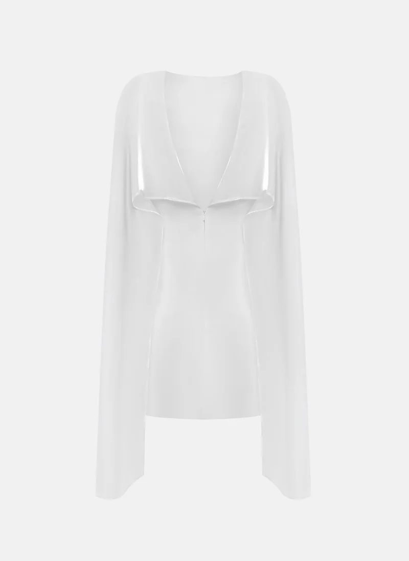 Lichi  Mini dress with semi-transparent train for Women | Best Price UAE
