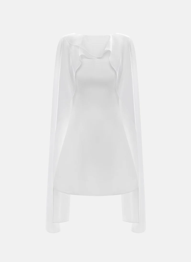 Lichi  Mini dress with semi-transparent train for Women | Best Price UAE