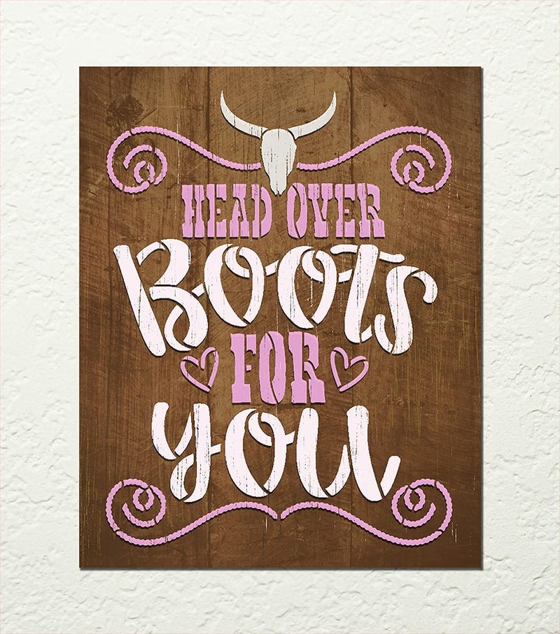 Studio R 12 Head Over Boots for You Stencil by StudioR12 | DIY Country Girl Farm Home Decor | Craft & Paint Wood Sign | Reusable Mylar Template | Select Size (15 inches x 12 inches) - Image 4