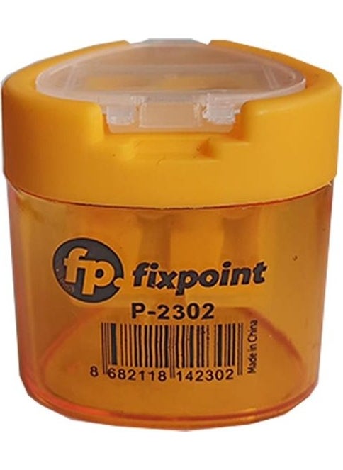 Fixpoint Pencil Sharpener Double Eyed Triangle 1 Piece Pencil Sharpener with Chamber Vibrant Colors Standard Pencil Sharpener Jumbo Pencil Sharpener 