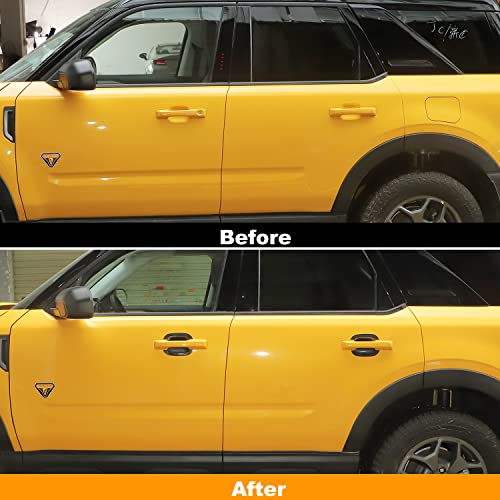 HTHE for Ford Bronco Sport 2021 2022 Car Door Outside Handle Bowl Cover Scratch Protector for Ford Bronco Sport 2021 2022 ABS4PcsSet Carbon Fiber Black - Image 3
