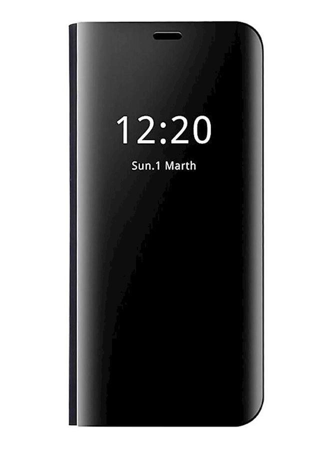 NIBEMINENT Samsung Galaxy S8 Plus View Standing Cover Protective Flip Mirror Case Black