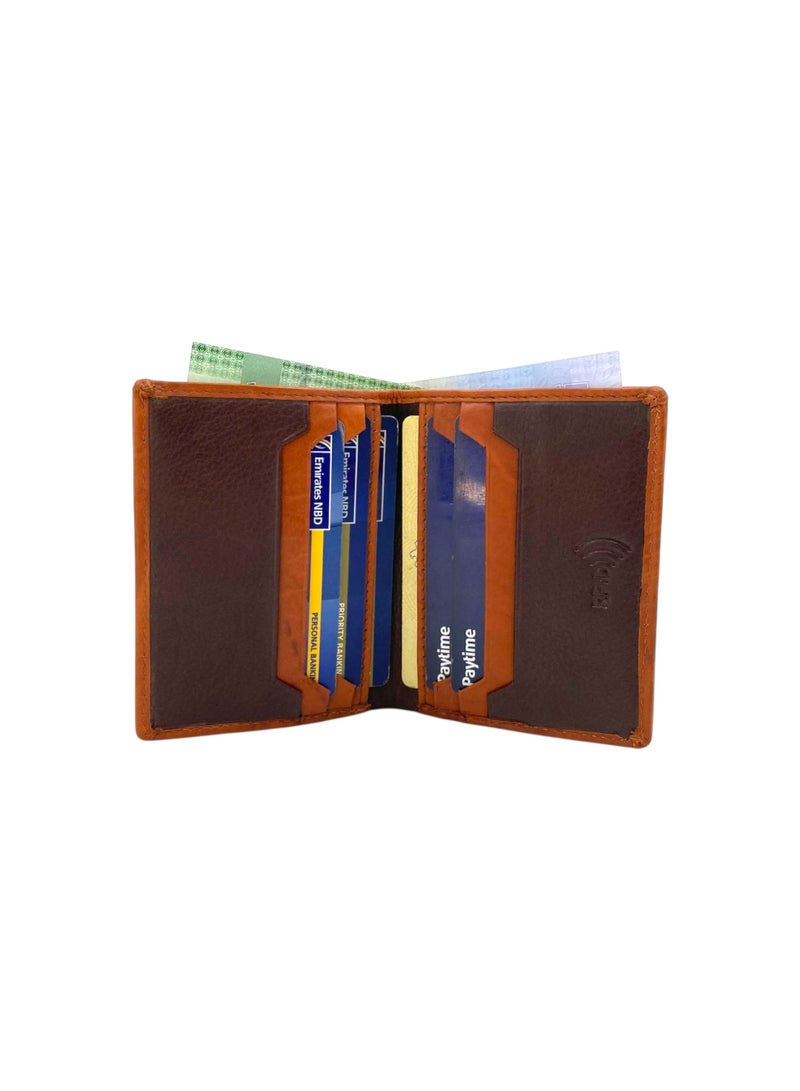 LAVERI LEATHER Slim Outside Cards & Cash Wallet # RFID 1654 EL - Image 1
