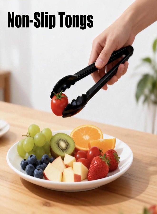 Hazyore 24 Pack Disposable Black Plastic Serving Utensils, Including Plastic Serving Spoons, Forks And Tongs, Disposable Serving Spoons For Buffet Dinner Parties Buffets Banquets Events Weddings And Daily Use - Image 3
