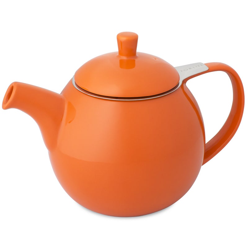 FORLIFE Curve Teapot with Infuser, 24-Ounce, Carrot - Image 1