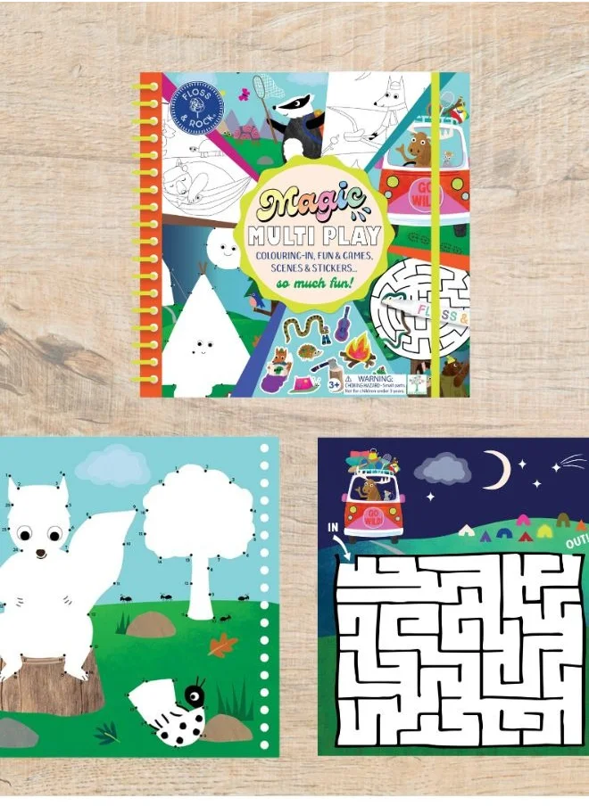 Floss & Rock Adventure Magic Multiplay | Coloring Fun, Games, Scenes & Stickers | Interactive Activity Set for Kids 3+