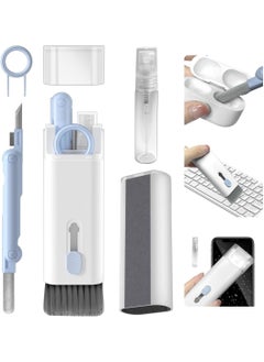7 in 1 Electronic Cleaner Kit, Keyboard Cleaner Kit with Brush, 3 in 1 Cleaning Pen for Airpods , Multifunctional Cleaning Kit for Earphone, Keyboard, Laptop, Phone, PC Monitor(Blue)