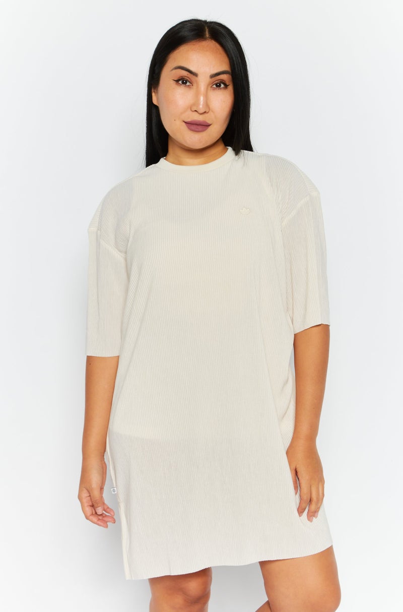 adidas Originals Women Sportswear Fit Outdoor Mini Dress, Beige  - Image 1