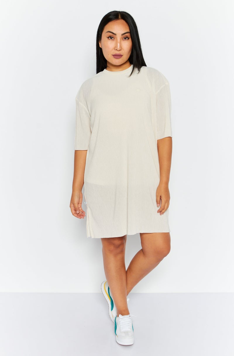 adidas Originals Women Sportswear Fit Outdoor Mini Dress, Beige  - Image 2
