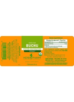 HERB PHARM Certified Organic Buchu Liquid Extract for Urinary System Support, 1 Fl Oz  - Image 2