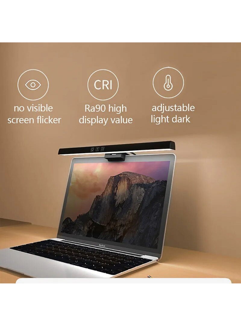 Uwals - 50cm-Computer Monitor Lamp, Light Bar for Eye Caring, e-Reading LED Task Lamp with Auto-Dimming & Stepless Hue Adjustment, Touch Control, No Screen Glare Space Saving Home Office Lamp- 1pcs - Image 1
