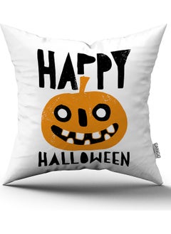 Cango Home Orange Halloween Pumpkin Patterned Digital Printed Throw Pillow Cover CGH764 