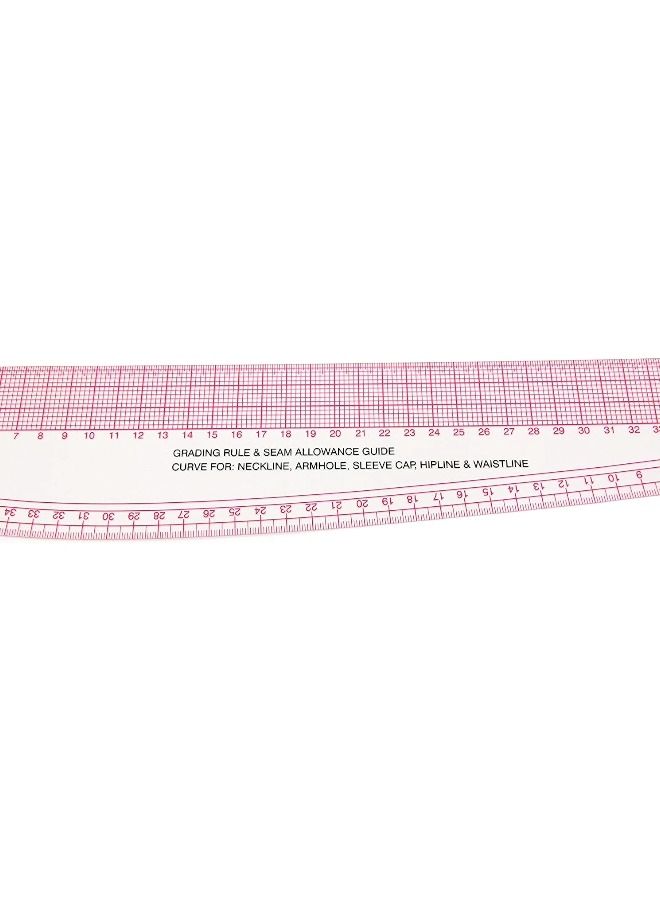 Sew Easy 1 Piece Metric French Curve With Grading Rule Pattern Making Curve For Neckline Armhole Sleeve Cap Hip Line And Waist Line - Image 4