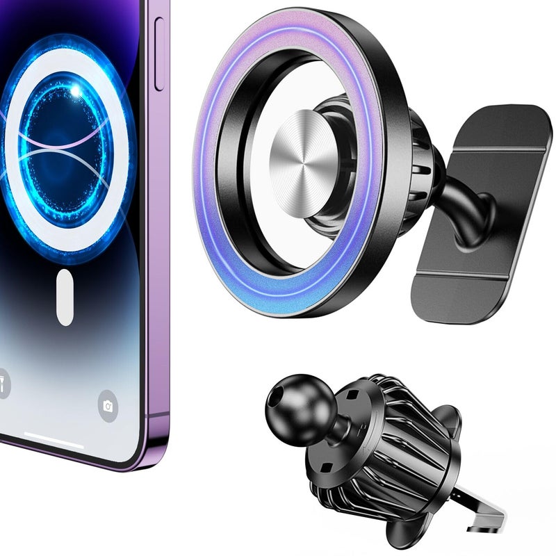Kaistyle for Magsafe Car Mount Vent20 Strong Magnetsfor iPhone Magnetic Car Mount360Cell Phone Mount for CarHands FreeAir Vent Phone Holders for Your Car for iPhone 17 Pro Max 16 15 14 13 12 Air Plus - Image 2