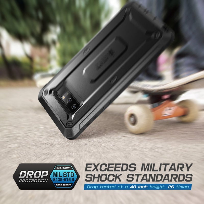 SUPCASE for Samsung Galaxy Note 8 Case with Screen Protector (Unicorn Beetle), [Built-in Belt Clip] Heavy Duty Full-Body Rugged Holster Protective Phone Case for Galaxy Note 8 (2017 Release), Black - Image 4