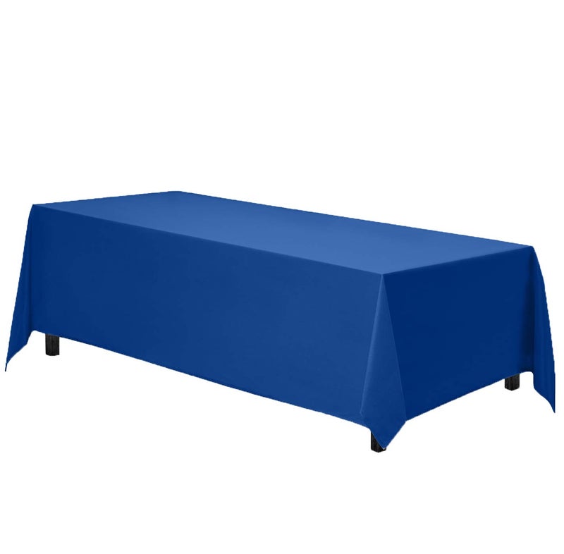 Gee Di Moda Rectangle Tablecloth 90 x 132 Inch Royal Blue Table Cloth for 6 Foot Table with FloorLength Drop Heavy Duty Washable Fabric 6 Ft Buffet Table Holiday Party Wedding Baby Shower