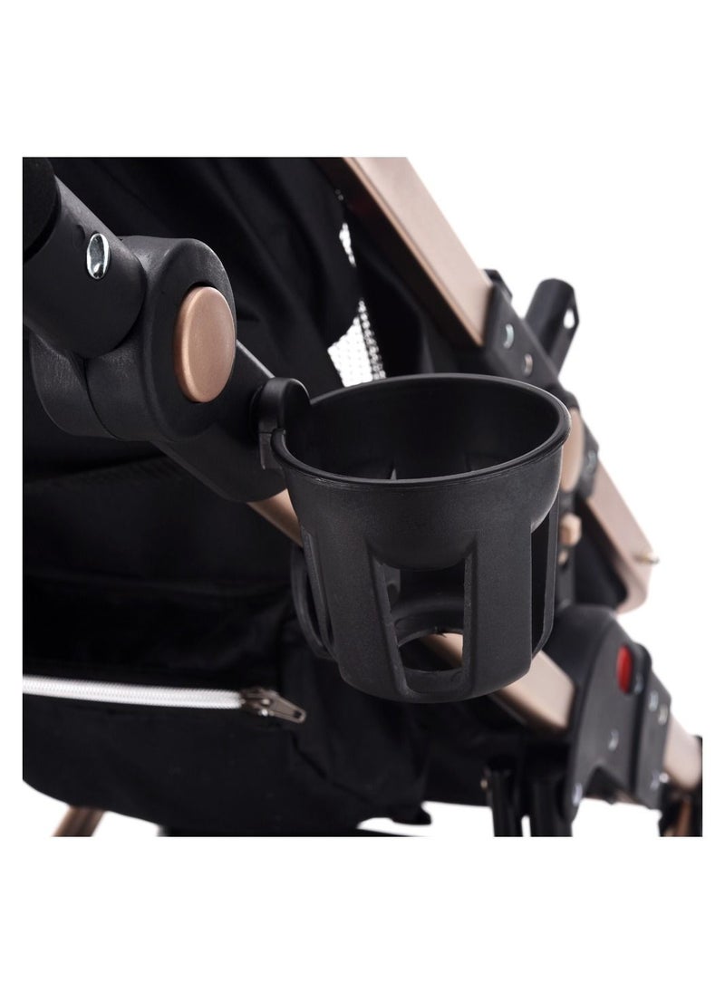 TEKNUM - 3 In 1 Pram Stroller With Sunveno Fashion Diaper Tote Bag - Wine - Image 1