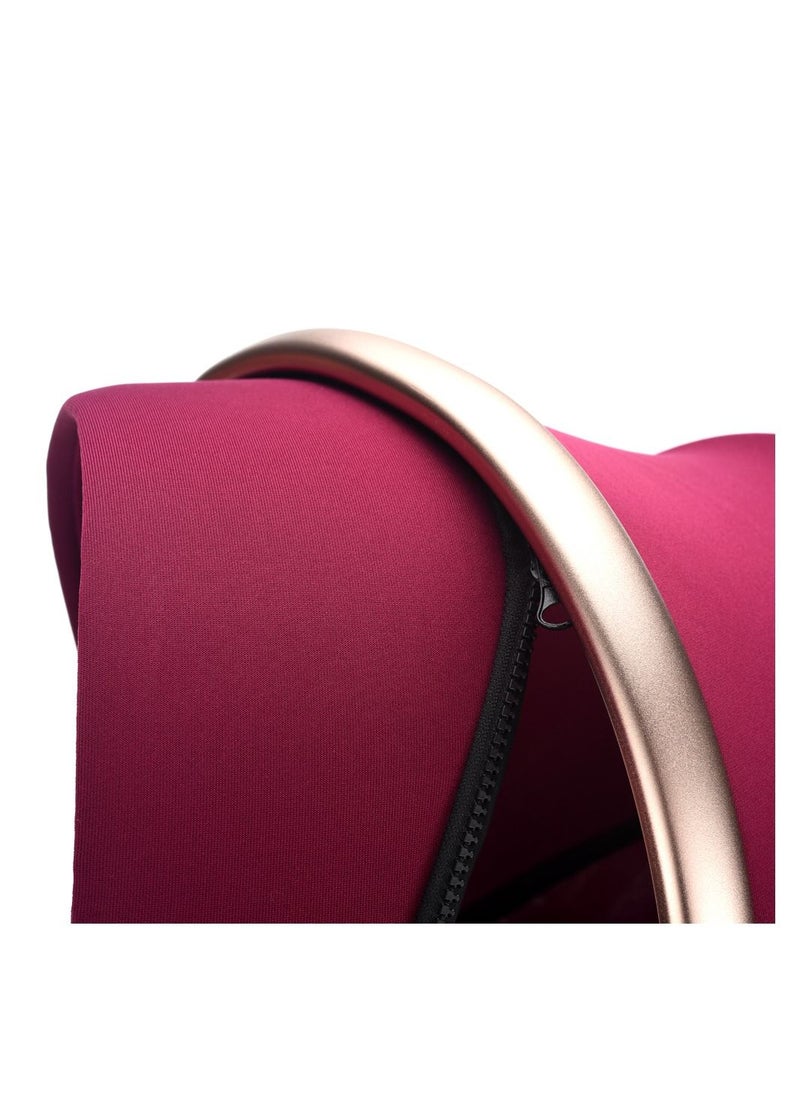 TEKNUM - 3 In 1 Pram Stroller With Sunveno Fashion Diaper Tote Bag - Wine - Image 1