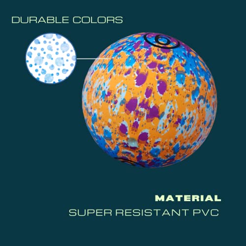 Jupiter Industries® Inflatable Vinyl Ball for Swimming Pool & Garden| Perfect Ball for Children, with 2 Inflating Pins - Usable for Kids/Adults | Size : 15cm (6 Inches) | Multicolor (Polka Dots) - Image 5