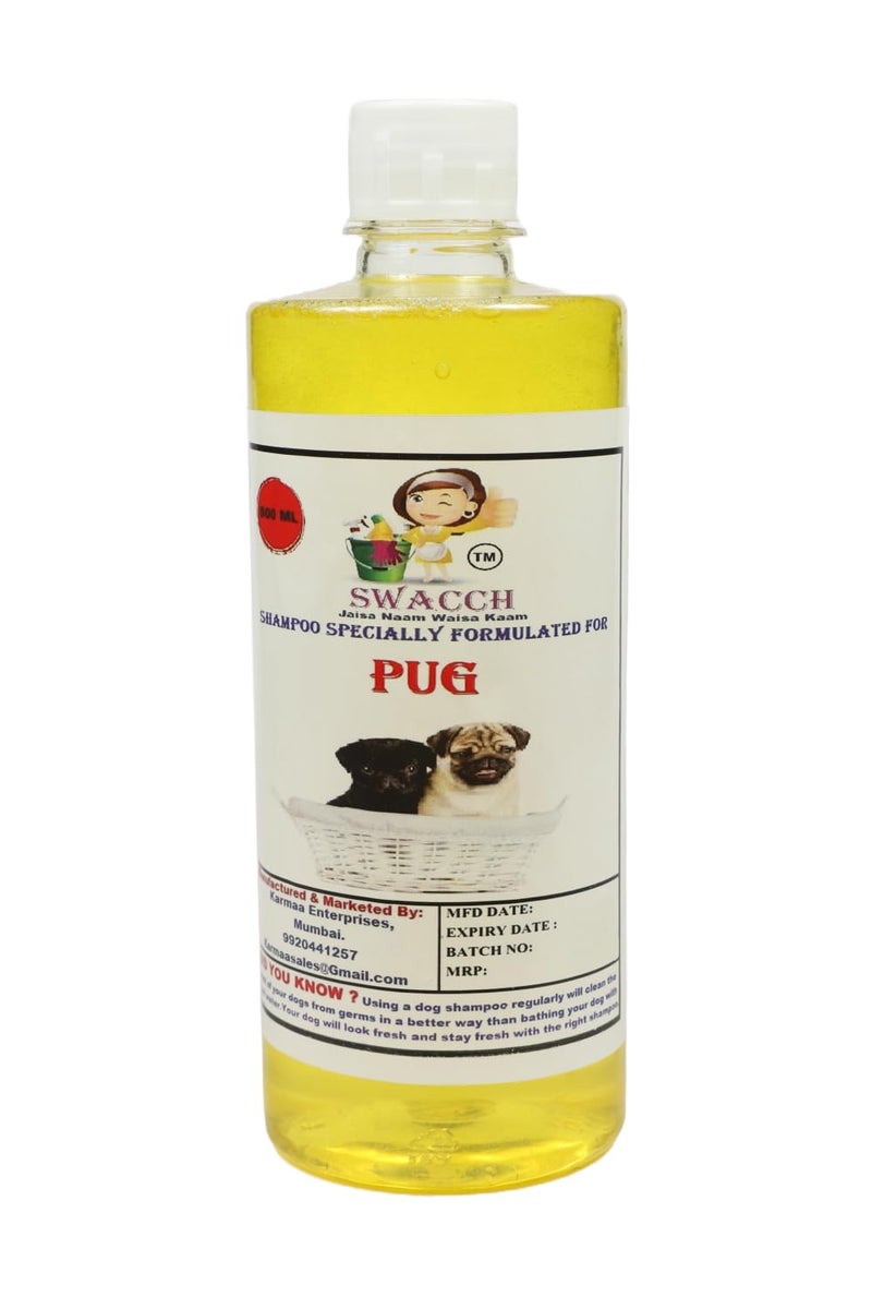 swacch Pug Dog Shampoo + Dumbbell Toy I Durable Rubber Dog Toy for Chewing I Playing,Teeth Cleaning & Training Toy I Combo Pack I 500ml Lemon - Image 2
