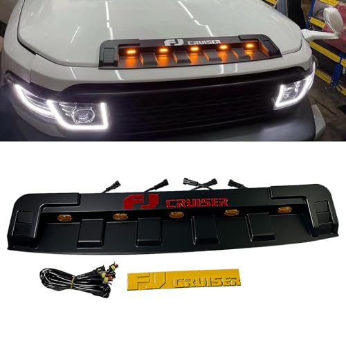 BST BSSP Front Engine Hood Air Intake Grille Cover wLamp Compatible with 20072014 Toyota FJ Cruiser 40L - Image 1