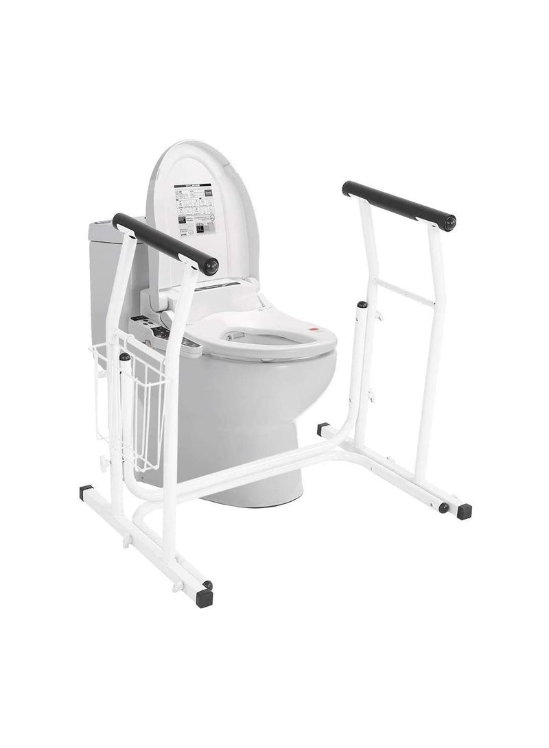 Generic Free Standing Adjustable Toilet Surround Support Frame For Elderly & Disabled Anti-Slip In Bathroom Home  - Image 1