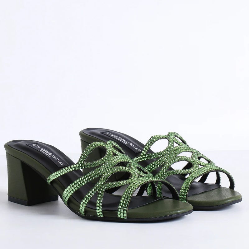 Crystalicious Aylani Handcrafted by Artisans Comfortable Round Toe Block Heel for Wedding, Parties & Dinner Dates - Image 2