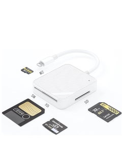 SD Card Reader for iPhone [Apple MFi Certified] Multi Lightning to Memory SD Card Reader Adapter High-Speed Camera Photography Card Viewer for iPhone 14/13/12/11/XS/XR/X/8/7/6/5 Supports SD/TF/XD/SM