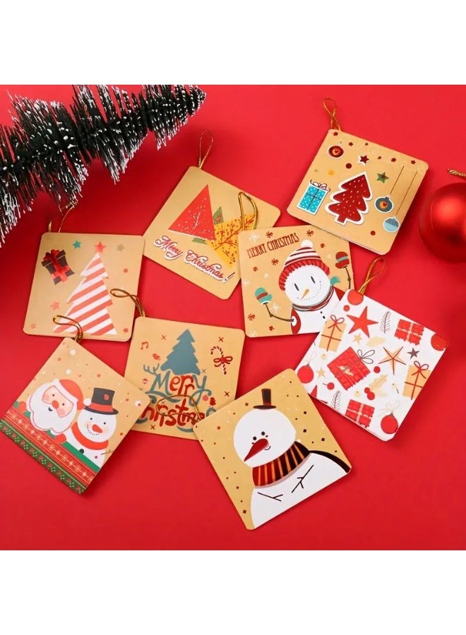 Christmas Greeting Card Santa and Snowman Gift Box for Christmas, 2 pieces - Image 1