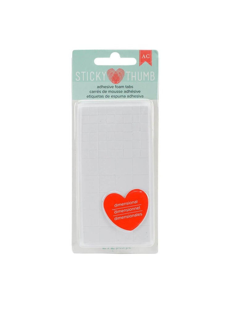 AC Sticky Thumb Dimensional Adhesive Foam White Tabs 272pcs - Image 2