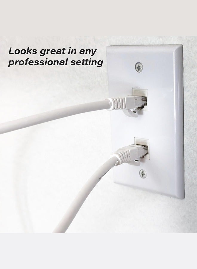 CATANES 2Packs CAT 6 RJ45 ethernet Patch Internet Cable with Gold platted Connectors onductor 24 AWG Supports Upto 1000mbps Speed 3 Meters (10 feet) Length / White  - Image 5